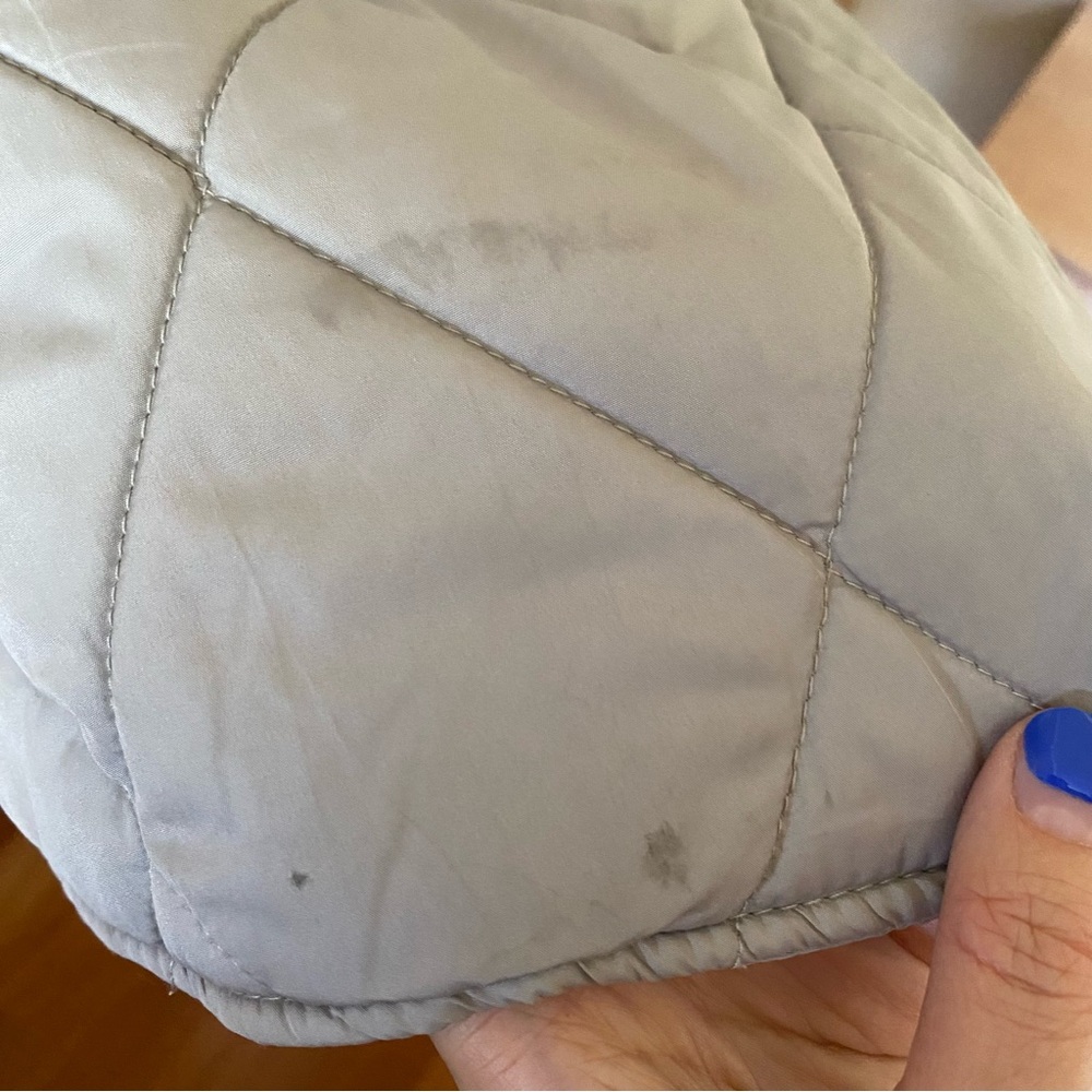 Zara long quilted puffer coat with hood stone grey - Picture 9 of 16